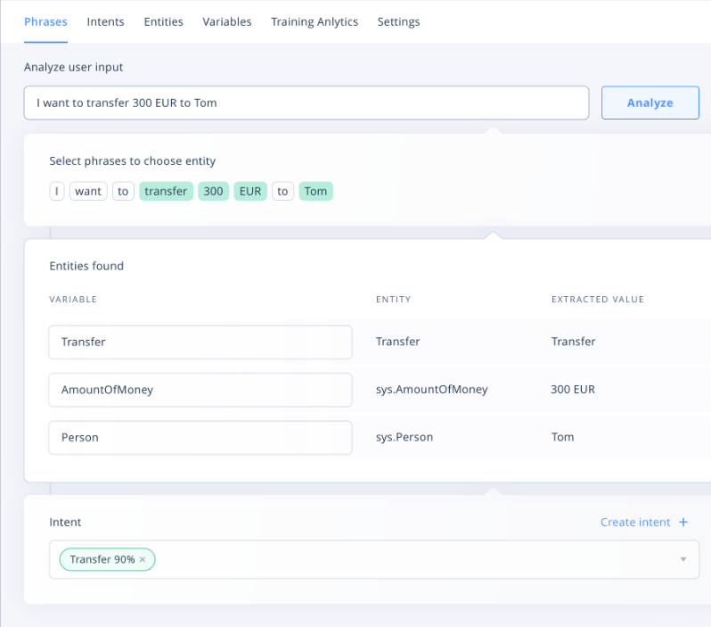 SentiOne Automate NLU model training
